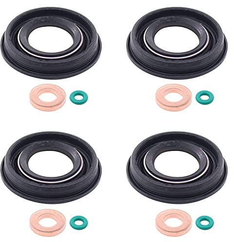 HouYeen Kit de junta tórica de arandela para inyector de combustible para tránsito MK7 2.2 2.4 TDCi 2006-2011 6C1Q 6K780 AB