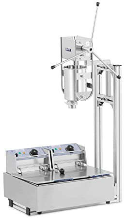 Royal Catering Macchina per Churros Professionale Macchina per Fare i Churros RC-CMM285 (3 litri, 140 mm x 200 mm, 2 x 2500 W)