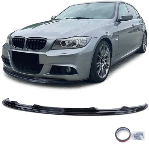 Front Spoiler Lippe Performance Schwarz Glanz für 3er BMW E90 E91 2008-2012