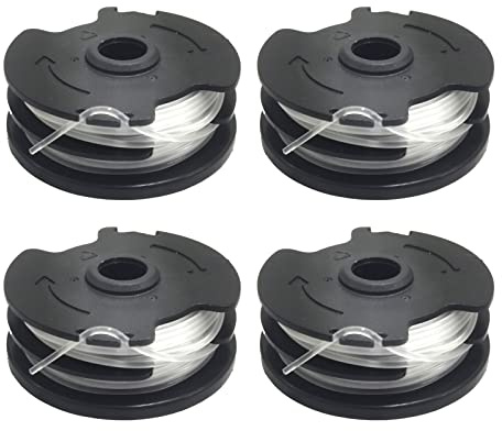 4 Stück Ersatz Fadenspulen für LIDL Parkside Rasentrimmer, 8.3m x 1.65mm Ersatzspule für LIDL Parkside Akku-Rasentrimmer PRTA 20-Li A1,B2,C3; PRT 550 A1, A3; PRT 300 A1