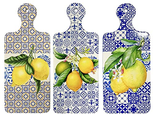 Tabla de cortar de ceramica LIMONES x3 modelos 29x12 cm