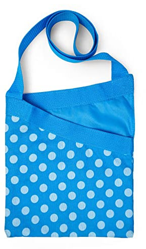 Flatro Clothes Peg Bag Waterproof Peg Bags for Washing Line with Shoulder Strap Strong Cloth Polka Dot Design | Holds 60 Pegs (Polkadot)