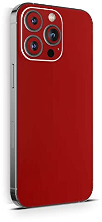 Skins4u Schutzfolie Skin Cover Skins Design Folie Kratzerschutz kompatibel mit iPhone 12 Mini Solid State rot