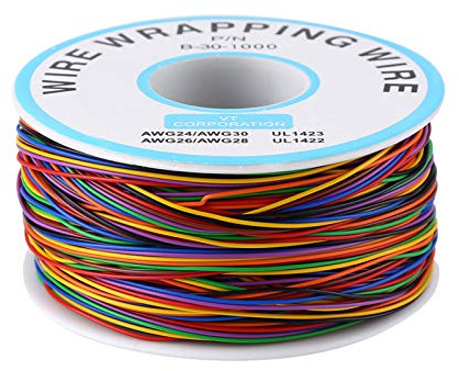 Cable De Cobre Eléctrico De 250M, Alambre De Envoltura De Aislamiento De Color De 8 Hilos, Cable De Prueba De Cobre Chapado En Estaño P/N B-30-1000