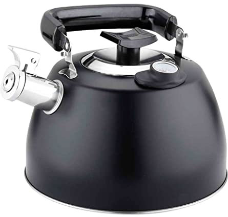 Teekessel Wasserkessel Pfeifenkessel Whistle Wasserkocher Mit Thermometer 304 Edelstahl Whistle Wasserkocher Wassertemperaturanzeige Sound Wasserkocher 3,5 L Wasserkocher Pfeifkessel Flötenkessel (Co