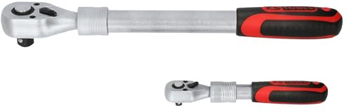 KS Tools 914.1412 1/4 + 1/2 Teleskop-Umschaltknarren-Satz, 2-tlg