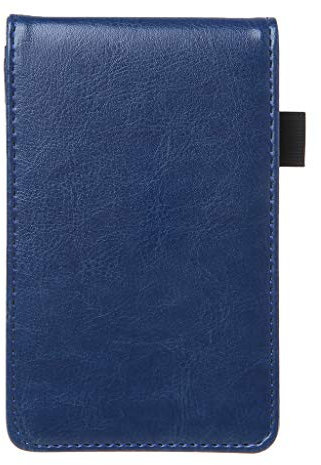 LUOFANG Multifunktions-Taschenplaner, A7-Notizbuch, Kleiner Notizblock, Notizbuch, Ledereinband, Geschäftstagebuch, Memos, Büro, Schule, Schreibwaren, Blau