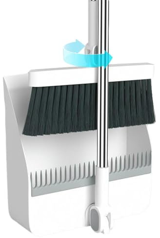 Genérico Juego de Escoba y Recogedor Extensible con Mango Largo, Peine de Dientes y Recogedor Plegable Doméstico