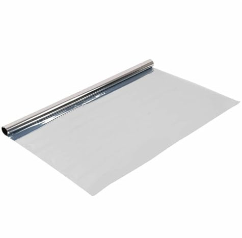 TöNungsfolie Auto,Auto Fensterfolie Sonnenschutz 1 Stück 20 x10 Rolle Fensterglas Spiegel Silber Chrom Tönungsfolie selbstklebend 50 x 300 cm Autozubehör