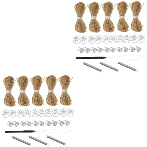 Anneome 2sets Rv Blind Repair Kit Comprehensive Pleated Shade Restringing Kit Cord Cleats Spring for Rv Window Shades