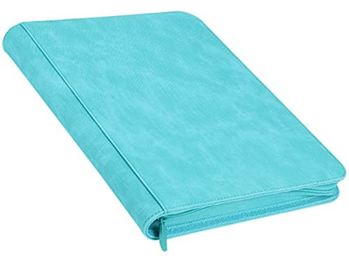 QRONCES Wasserdichter Sammelkartenalbum Ordner Mit 9 Fächern Seitlicher Taschenordner Sammelbuch Aus Leder Für Kleine Münzen Langlebig