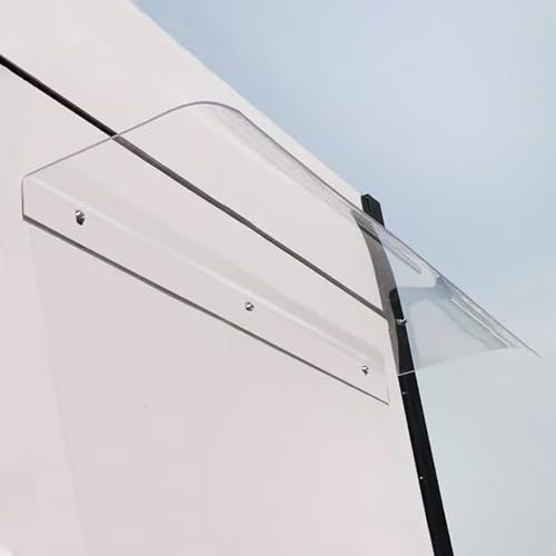 Transparente Polycarbonat-Baldachin Haustürdach mit UV-Schutz unsichtbarer Regenschutz für Außenveranda Balkon inklusive Befestigungsmaterial