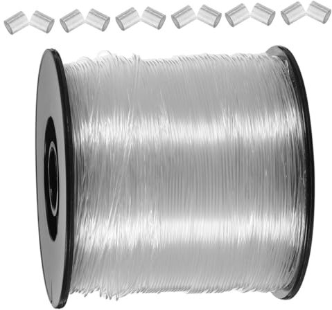 Artibetter 1satz Klarer Nylon-fischereidraht Unsichtbare Schnur Für Dekorationen Für Bilderrahmen Bastelarbeiten Inklusive Hülsen Vielseitig Einfach Zuzuschneiden