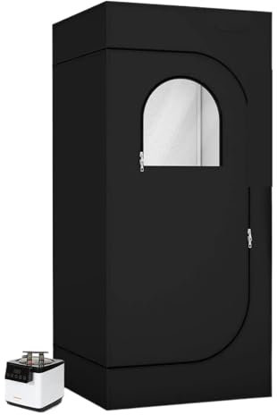 Sauna Da Casa Sauna a vapore a grandezza naturale da 71 pollici, tela 600D, box sauna, sauna a vapore personale con touchscreen da 1000 W e generatore di vapore da 2,6 litri Portable Sauna(One Window)