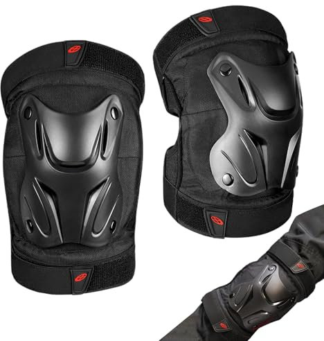 SVCEQZE Coudières de moto, genouillères et coudes pour adultes, les coudes sont des protège-tibias réglables - Équipement de protection, accessoires de moto pour patins à roulettes, skateboard,
