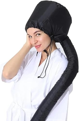 Quanmin Hooded Hair Dryer Attachment, Bonnet Hair Dryer, Hair Steamer Cap Used for Curly, Speeding Up Drying Time, Deep Conditioning, Portable
