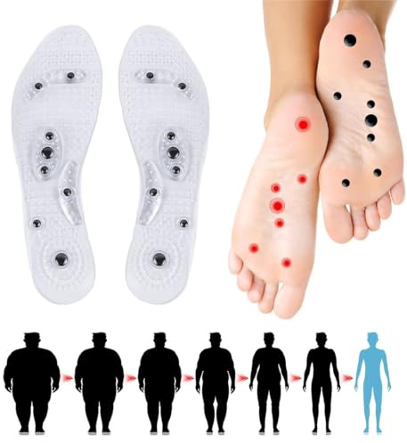 JYNXOR 2 Pcs Plantillas Adelgazantes Plantillas Magneticas Adelgazantes Plantillas Acupresion Plantilla MagnéTica,OrtopéDicas,AcupresióN,PrevencióN De La Fascitis Plantar Mejora La Calidad Del SueñO