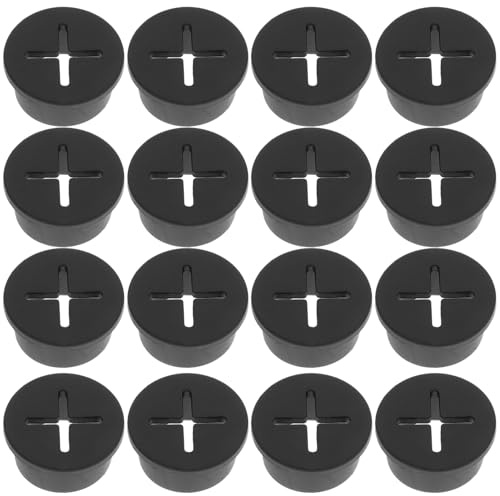 BUGUUYO 12 pezzi Passacavo Gomma Copriforo Tondo per Scrivania Ufficio e Mobili Cover Passacavi Resistente e Pratico per Gestione Cavi Multipli in Espositori e Postazioni Lavoro