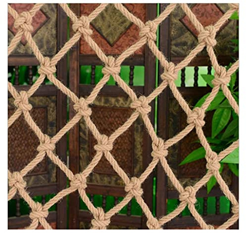 Hanf Seil Net Zaun Netz Hanf Seilnetze Klettern Leiter 10mm * 12cm Seil Jute Weberei Netto Kind Sicherheit Netto Klettern(1x5m(3.28X16.4ft))