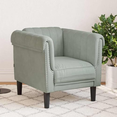 ROMHZKS Samt Sessel XXL Bequem Sitzmöbel Polsterstuhl Wohnzimmer Stuhl Velours Sofa Sitzgelegenheit Entspannung Lesesessel Fernsehsessel Modern