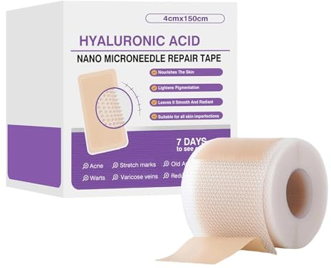 Ärrband för ansikte – elastiskt lugnande plåster – återanvändbara ärrplåster 59 x 4 cm – för män, seniorer, mor, far, ansikte, kropp, bristningar, brännskador