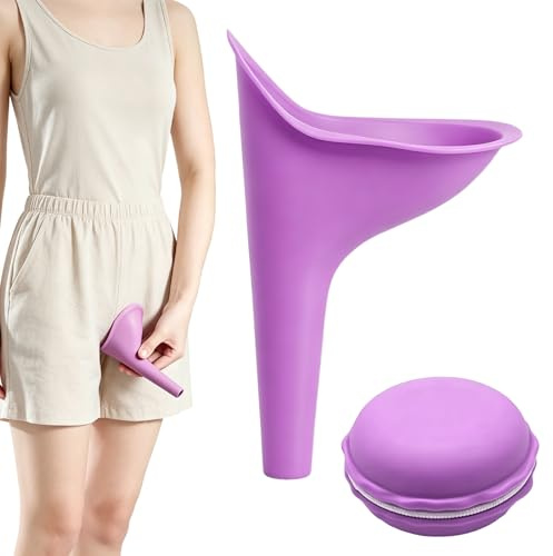 WENHUIHAO Wiederverwendbare Urinella für Frauen | Tragbare Pinkelhilfe mit Aufbewahrungsbox | Frauenurinal für Camping Wandern Outdoor Unterwegs