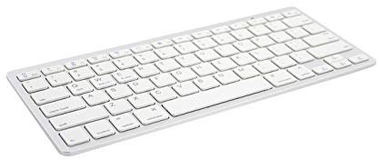 Ewent EW3161 Teclado Bluetooth Español (QWERTY), Teclado Inalámbrico Portátil para iPhone de iOS, iPad, Samsung, Huawei, Android, Windows, Color Blanco