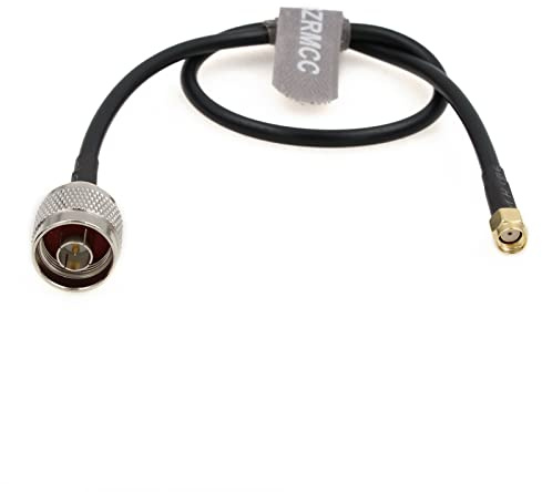 SZRMCC RP-SMA Macho con Clavija Hembra a Tipo N Macho Enchufe Antena extensión WiFi Cable RF coaxial Pigtail 50 ohmios (50cm)