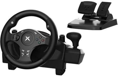 DOYO Racing Wheel, 270° Degree Driving Simulator Race Xbox Steering Wheel and Pedals with Dual Vibration, Gaming Steering Wheel for PC, PS4, Xbox One, Xbox Series X|S, PS3, Switch