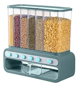 WDBB Los Botes se Ajustan al contenedor de Almacenamiento del dispensador for organizar los Utensilios de la Cocina y los Utensilios de Almacenamiento de pared6-cuadrado (Color : Green)