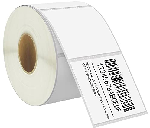 BETCKEY - 57mm x 51mm(2,25 in x 2 in) Perforadas Etiquetas Térmicas para Código de Barras y Dirección Compatible con impresoras Zebra y otras [1 Rolle/700 Etiquetas]