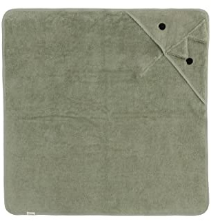 Kindsgut Kapuzenhandtuch Dino aus 100% zertifizierter Baumwolle, kuschelig weich für Babys und Kleinkinder, ideal für zuhause oder unterwegs, 75x75 cm