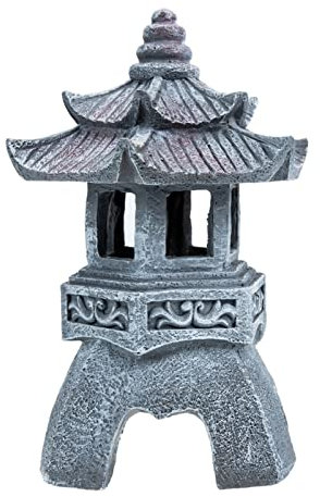 Yardwe Solar-gerichtslaterne Für Den Außenbereich Harzschmuck Langlebige Solarlampe Für Den Garten