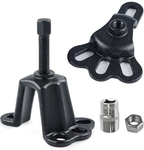 Universal Front Wheel Bearing Puller(Max 4-5/8) & Rear Axle Puller(Max 5-2/3) Set, 2 Pack Flange Type Wheel Hub Axle Remover Tools Kit with Forcing Bolt and Socket (Thread 5/8 *18)