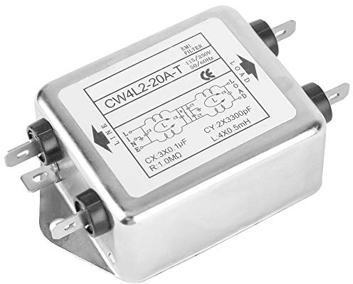 Filtro EMI Filtro di Alimentazione Soppressore di Rumore, 115V/250V 20a 50/60Hz CW4L2-20a T Filtro del Rumore della Linea di Alimentazione Filtro EMI della Linea di Alimentazione Filtro della Linea di