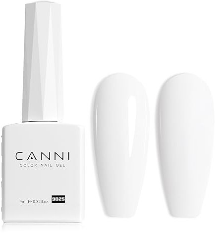 CANNI Vernis à Ongles UV Gel Semi Permanent Blanc White Gel Polish Nail Gel Soak off Vernis Manucure Naturel French Manicure