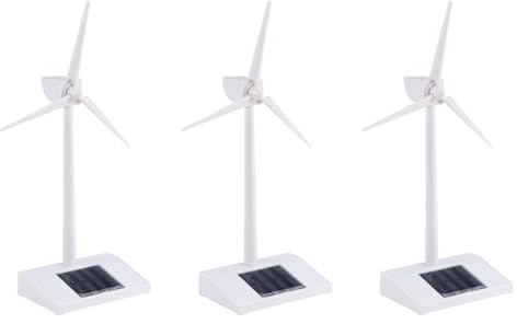 SAFIGLE Solar Powered Windmill Kit for Kids 10.2 Inch Mini Wind Turbine Model DIY Educational Toy Abs Plastic Desktop Solar Windmill for Stem Learning and Home Decor