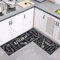 7VSTOHS Juego de 2 Alfombras de Cocina Antideslizantes, Alfombras Modernas Lavables para Pasillo, Comedor y Entrada, 40x60cm + 40x120cm