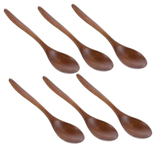 Zerodeko 6 Piezas Cuchara De Miel De Madera Cucharas Para Remover Miel Herramientas De Cocina