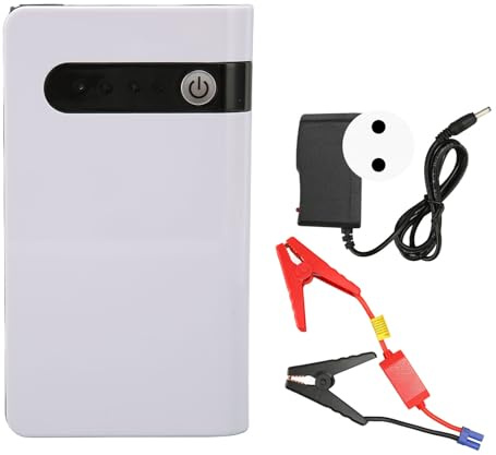 Autobatterie-Starthilfe, Auto-Jumper-Starter, Tragbarer Auto-Starthilfegerät, 600 A, Spitzenleistung 12.000 MAh, Tragbare 12-V-Autobatterie-Booster für Motoren Bis zu 4,0 L mit