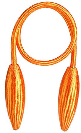 ZiYouao Vorhang Raffhalter 2 stücke Beliebige Form Starke Vorhang Raffbacks Plüsch Legierung Hängende Gürtel Seile Vorhang Holdback Vorhangstangen Accessoires Raffhalter FüR VorhäNge(Color:Orange)
