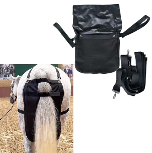 Blazea Pferdemistbeutel Kotbeutel für Pferde, Pony-/Cob-/Pferdekotbeutel mit Riemen, Leicht zu Reinigender Pferdemistfangbeutel, Halten Sie Den KOT von Der Straße Fern(S)