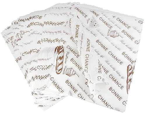 100 Pieces Deli Wrap Sheets, 38 x 28cm Wax Paper for Food, Grease Proof and Waterproof Baking Wrap for Bread, Sandwich, Burger, Fries