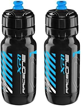 Bidón RACEONE XR1, Negro/Azul, 600 ml (Paquete de 2)