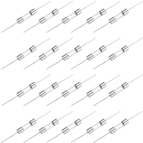 QUARKZMAN 1A Glassicherung 5x20mm, 20 Stück Schnellschlag Auslösecharakteristik 250V Sicherung für Leiterplatten Elektronische Geräte Haushaltsgeräte