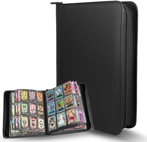 9-Pocket Trading Card Binder, 20 Pages Holding 360 Pockets, PU Trading Card Album Card Folder Card Binder Holder Album for MTG, TCG, Pokemon Yu-Gi-Oh, Basketball Sports Cards, Game Cards