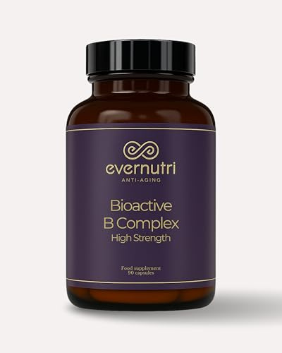 EverNutri Bioactive B-Complex | Full Spectrum Active & Inactive B Vitamins | 13 Vitamin B Complex | Energy & Nervous System Support | 90 Vegetarian Capsules