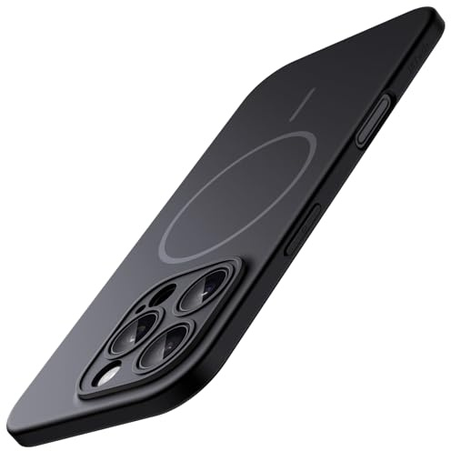 JETech Cover Magnetica Slim per iPhone 16 Pro, Nero | Compatibile con MagSafe, Protezione della Fotocamera, Custodia Finitura Opaca Ultra Sottile, Design Leggero