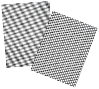 ROMISBABA 2 Piezas Alfombrillas para Barbacoa Rejilla Antiadherente Resistente al Calor Malla Reutilizable para Parrillas de Gas y Eléctricas para Carne Verduras y Pescado