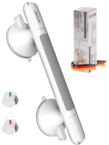 LORESJOY Haltegriffe für Senioren, Haltegriff Dusche Ohne Bohren, Haltegriff mit Saugnapf, Duschgriff für Senioren, Abnehmbare Duschgriff mit Saugnapf, Badewannengriff, Sauggriffe